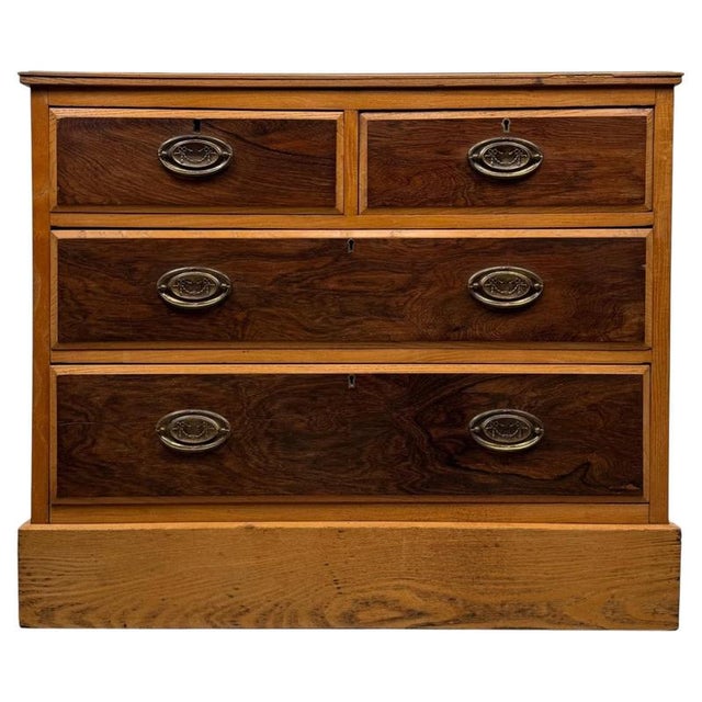 Antique English Victorian Oak Drawer Chest For Sale - Image 12 of 12