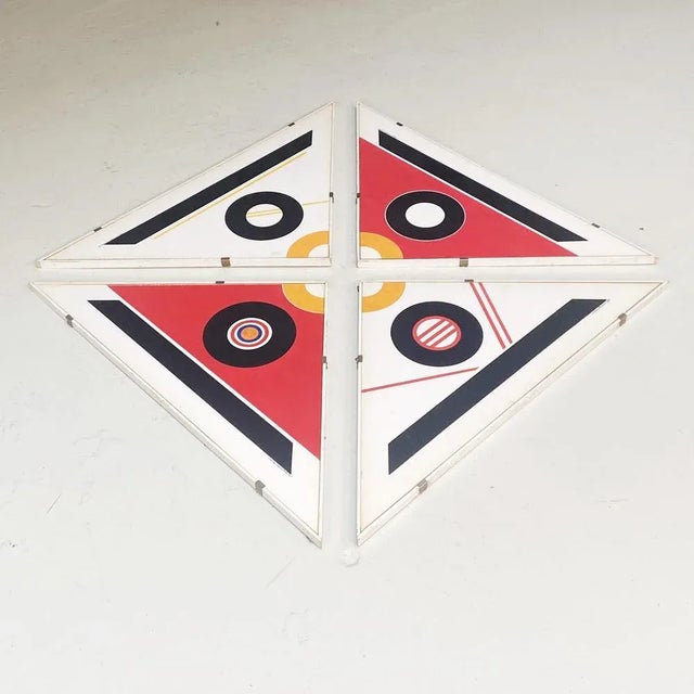 Italian Modern Picture with Geometric Decoration Prints, 1980s, Set of 4 For Sale - Image 6 of 9