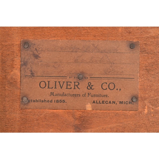Antique Victorian Two-Door Carved Oak Bookcase Cabinet, Circa 1900 For Sale - Image 12 of 13
