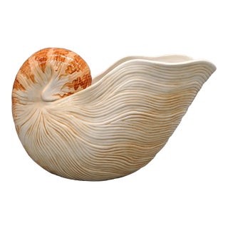 Fitz and Floyd Nautilus Wine Caddy/Planter For Sale