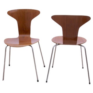 Set of Teak Desk Chairs, Denmark, 1950s For Sale