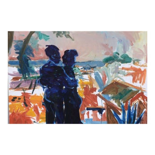 Couple Dancing at Sunset - Bay Area Figurative School by Allie William Skelton For Sale