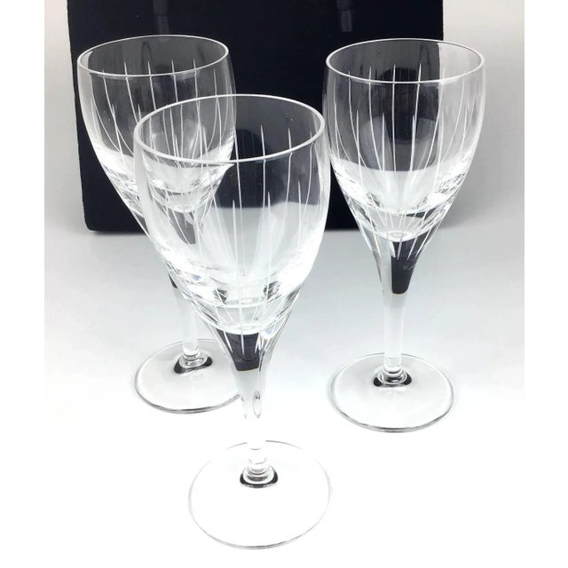 Contemporary 1980s Italian Crystal Wine Glasses - Set of 4 For Sale - Image 3 of 12