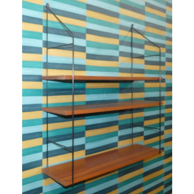 Mid-Century Modern String Shelf in Walnut, 1960s For Sale - Image 12 of 12