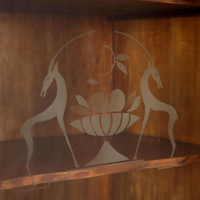 Vintage Showcase Walnut, Italy, 1930s For Sale - Image 6 of 11