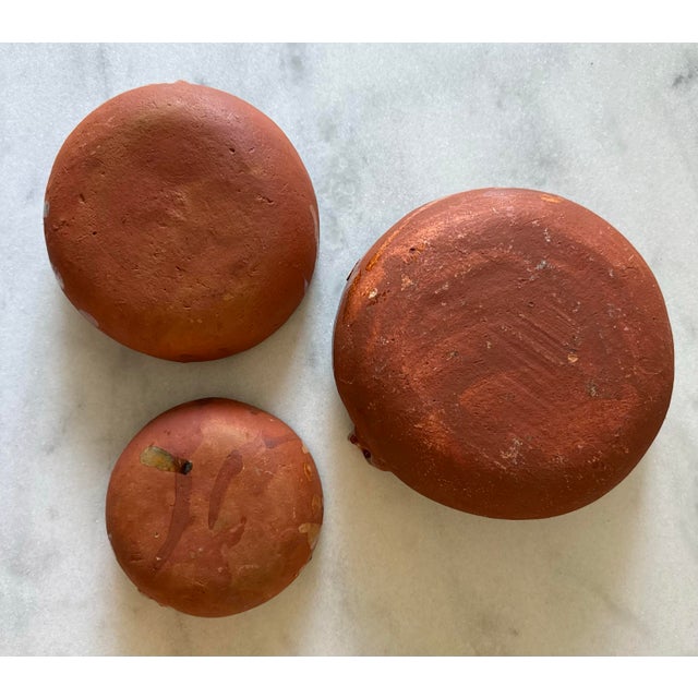Set of 3 Vintage Mexican Terra Cotta Nesting Bowls For Sale - Image 9 of 10