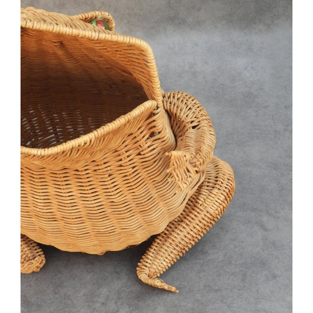 French Wicker Frog Basket by Olivier Cajan, 1970 For Sale - Image 6 of 8