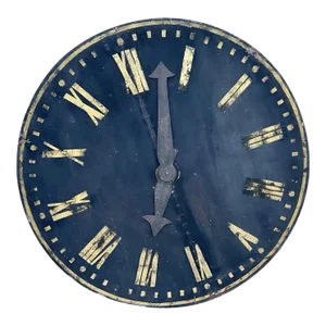 Late 19th Century Hand-Painted French Tower Clock Face