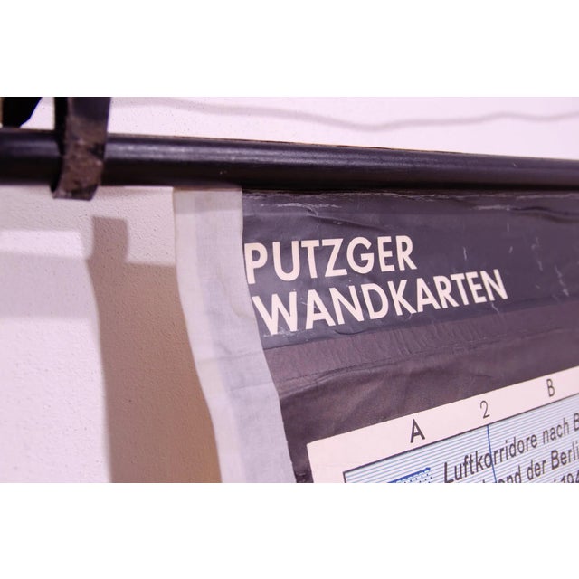 Wood Vintage German School Map of Central Europe, 1961 For Sale - Image 7 of 16