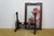 Late 20th Century Chinese Silk Embroidered Peony Reticulated Rosewood Fire Screen Panel 31" For Sale - Image 5 of 18