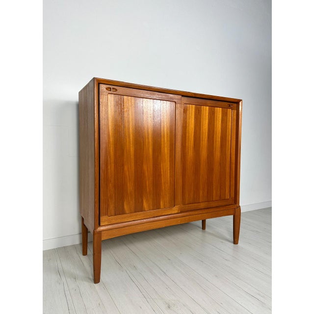 Mid-Century Modern Mid-Century Minimalistic Teak Cabinet by H. W. Klein for Bramin, Denmark, 1960s For Sale - Image 3 of 13