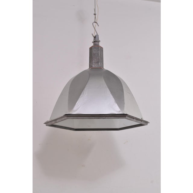 Gray Vintage Industrial Factory Light, 1950s For Sale - Image 8 of 11