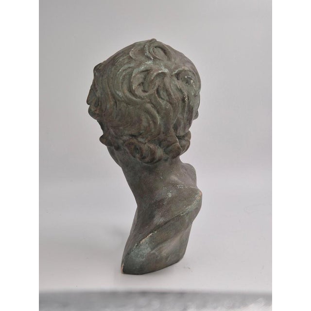 Bust of Eros in Bronzed Plaster For Sale - Image 11 of 12