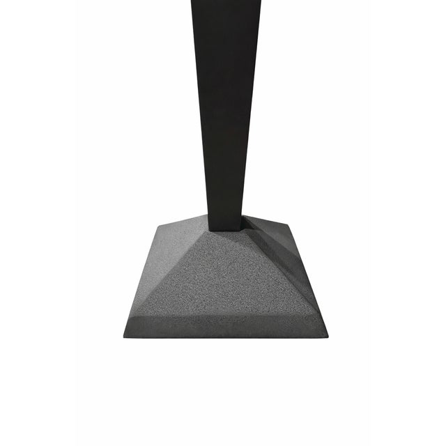 A sculptural modernist table lamp by Currey & Company, Atlanta, Georgia, circa late 1980s. This architectural design...