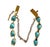 Tennis Bracelet With Pear-Shaped Blue Topaz Gemstones, 14k Gold For Sale - Image 4 of 6