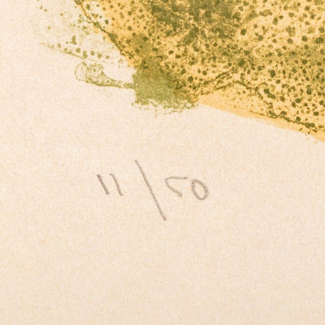 Manfred Schwartz "Green Serration" Lithograph For Sale - Image 4 of 7