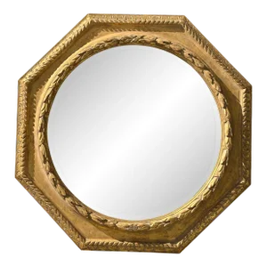 Huge 18th C Style Paul Ferrante Hexagonal Regency Giltwood Mirror