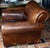 Italian Vintage Natuzzi Italian Brown Leather Club Chair For Sale - Image 3 of 8