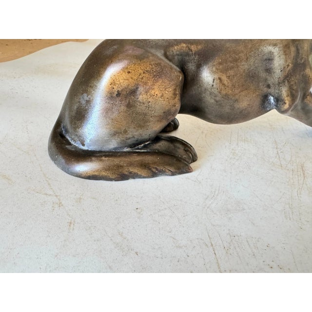 1920s Bronze Sculpture of Dog in Brown Patina, Austria, 1920s For Sale - Image 5 of 12