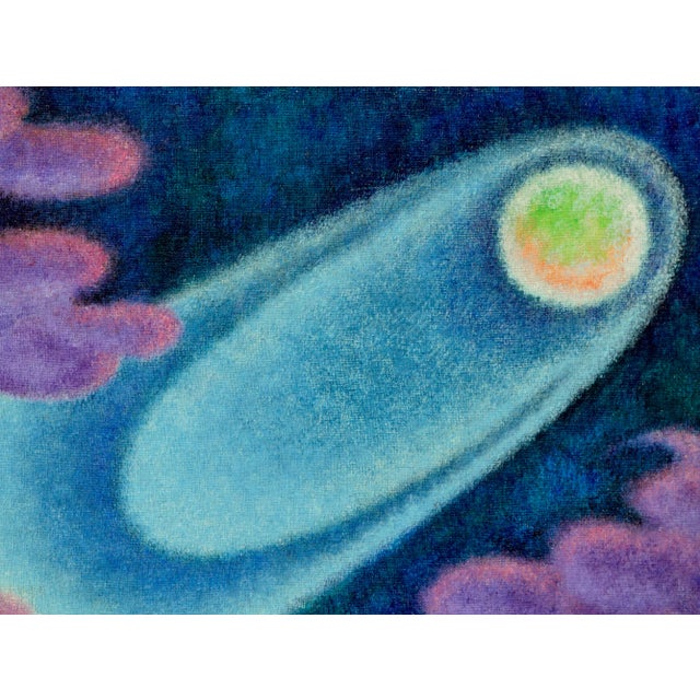 American Like a Comet - Nocturnal Sky in Oil on Masonite by Eleanor Perry For Sale - Image 3 of 6