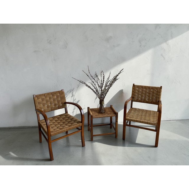 Brutalist Bauhaus Rope Armchairs from Erich Dieckmann, Germany, 1930s For Sale - Image 6 of 15