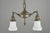 Mid 20th Century Restored Victorian Two Light Brass Pan Pendant Light For Sale - Image 9 of 16