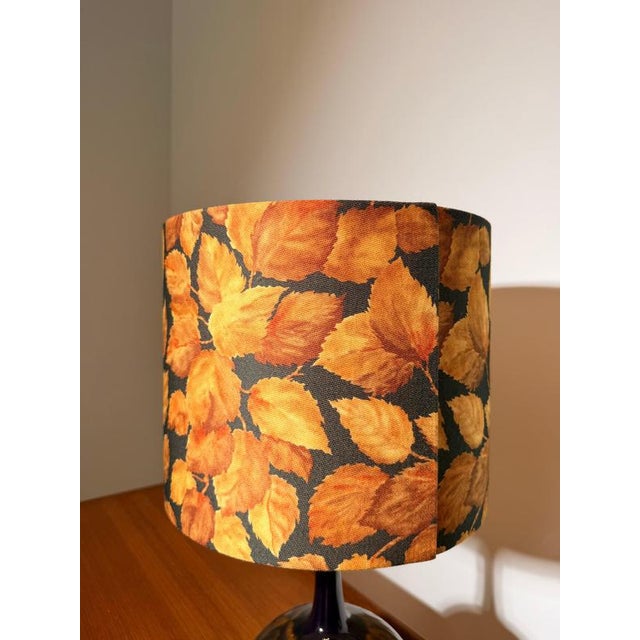 Vintage Table Lamp with Original Autumn Leaf Shade For Sale - Image 4 of 6