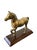 Curtis Jere Vintage Solid Brass Prancing Horse Sculpture on Wood Pedestal Base – Mid-Century Modern Equestrian Decor For Sale - Image 4 of 6