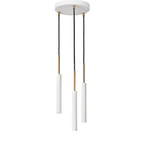 White Brass Stav 3 Ceiling Lamp by Johan Carpner for Konsthantverk For Sale