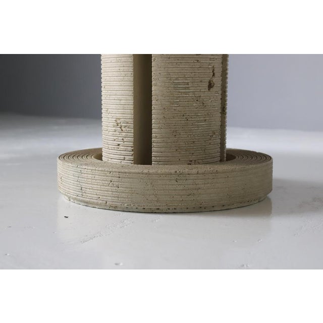 Stone Italian Dining Table in Burlwood & Travertine from Saporiti Italia, 1970s For Sale - Image 7 of 13