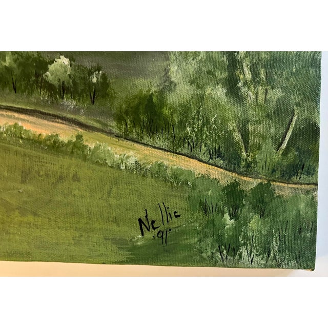 Nelly Medford 1991 the Shook House 1795 Oil on Canvas Painting For Sale In Philadelphia - Image 6 of 7