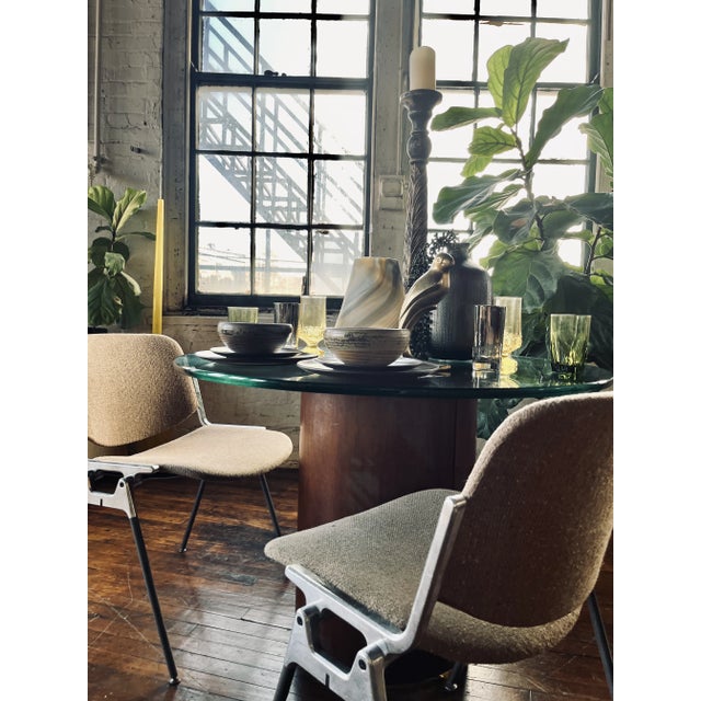 Castelli 1970s Mid Century Modern, Giancarlo Piretti for Castelli Taupe Dining Chairs - Set of 4 For Sale - Image 4 of 12