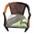 Vintage Traditional Cane Barrel Back Accent Armchair For Sale