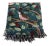 Arts and Crafts Style "Tree of Birds" in Teal Jacquard Woven Throw Blanket For Sale