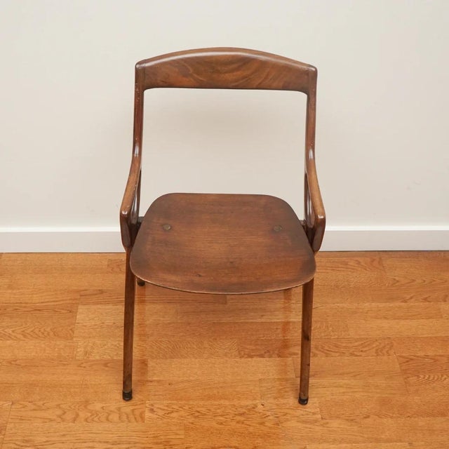 1950s 1950s Set of Four Italian Mid Century Dining Chairs For Sale - Image 5 of 9