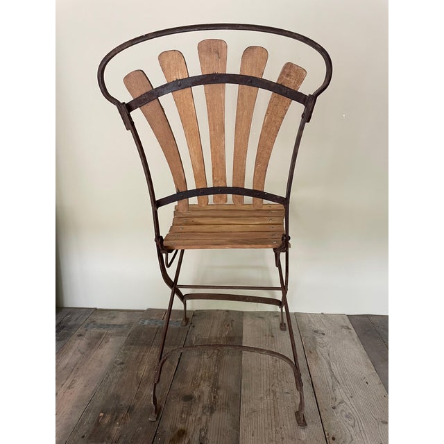 Tan Antique Wrought Iron Chair, 1890s For Sale - Image 8 of 11