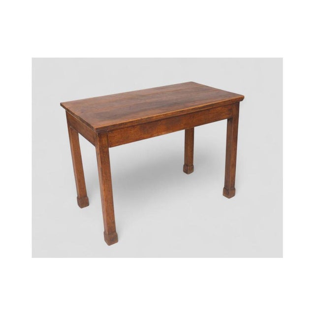 Rustic Wood Table with Integrated Drawer For Sale - Image 4 of 8