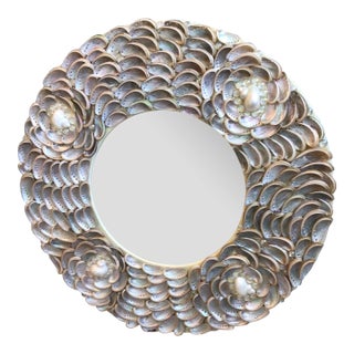 Stunning Silver Iridescent Abalone Seashells ...Rosette Pattern For Sale