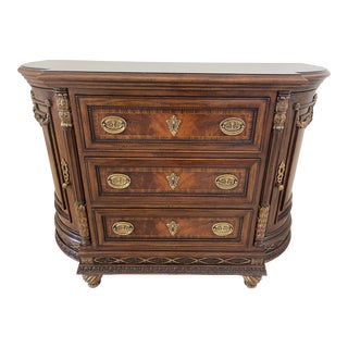 Vintage Maitland-Smith Neoclassical Style Demi-Lune Commode For Sale