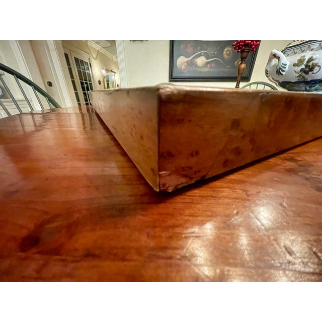 Early 21st Century Burled Maple Mirror For Sale - Image 4 of 5