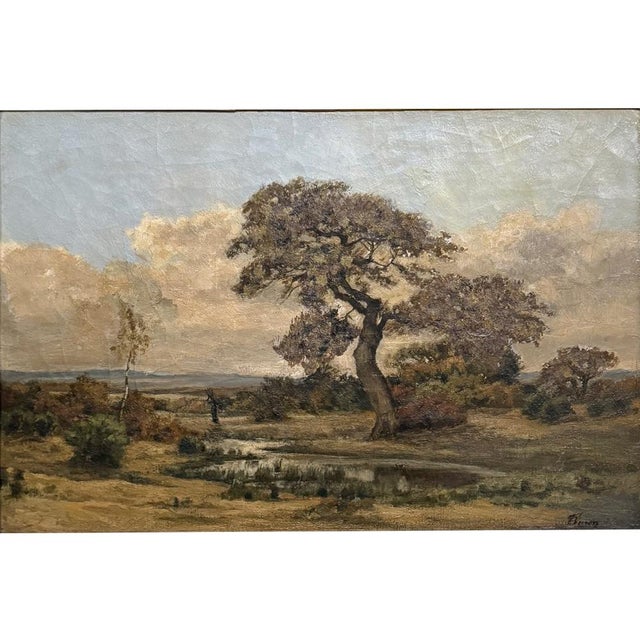 19th Century Oil Painting on Canvas in Original Gilt Frame by Théodore Baron (1840–1899) For Sale In Baton Rouge - Image 6 of 16
