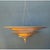 Postmodern Vintage Italian Fortuny “Icaro” ThreeTiered Gold Fiber Chandelier For Sale - Image 3 of 12