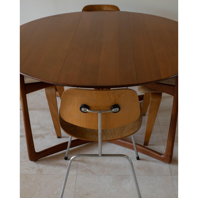 1960s Attributed to Hvidt & Molgaard Nielsen Hm6 Drop Leaf Dining Table for France & Son, Denmark For Sale - Image 14 of 16