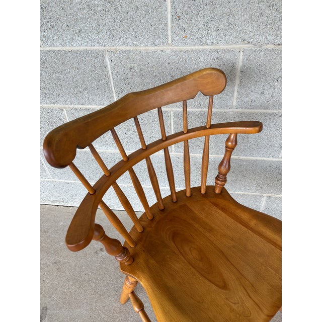Bent Brothers Maple Comb Back Arm Chairs - Set of 4 For Sale - Image 9 of 15