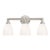 Chapman & Myers for Visual Comfort Signature Wilton Triple Bath Light in Polished Nickel with White Glass For Sale