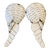 Reclaimed Early 21st Century Metal Angel Wings Three Dimensional Wall Sculpture For Sale