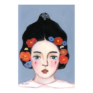 Paloma, Beekeeper Modern Oil Portrait Painting by Alexandra Swistak For Sale