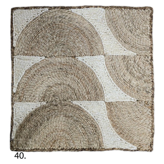 Not Yet Made - Made To Order Handmade Abaca Premium Natural Fiber Rugs 2x2Ft. For Sale - Image 5 of 10
