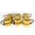 Vintage Jena Glass Tea Cups in Rattan by Schott Mainz, 1960s, Set of 6 For Sale - Image 4 of 8