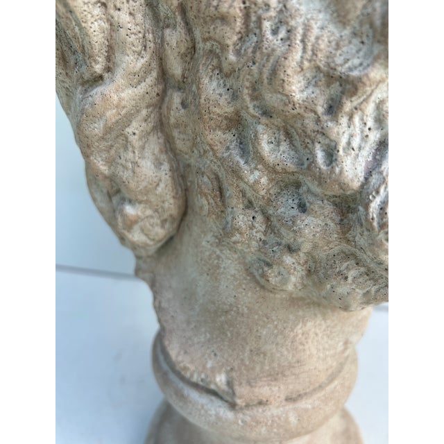 Vintage Greco Roman Style Plaster Bust For Sale - Image 11 of 11